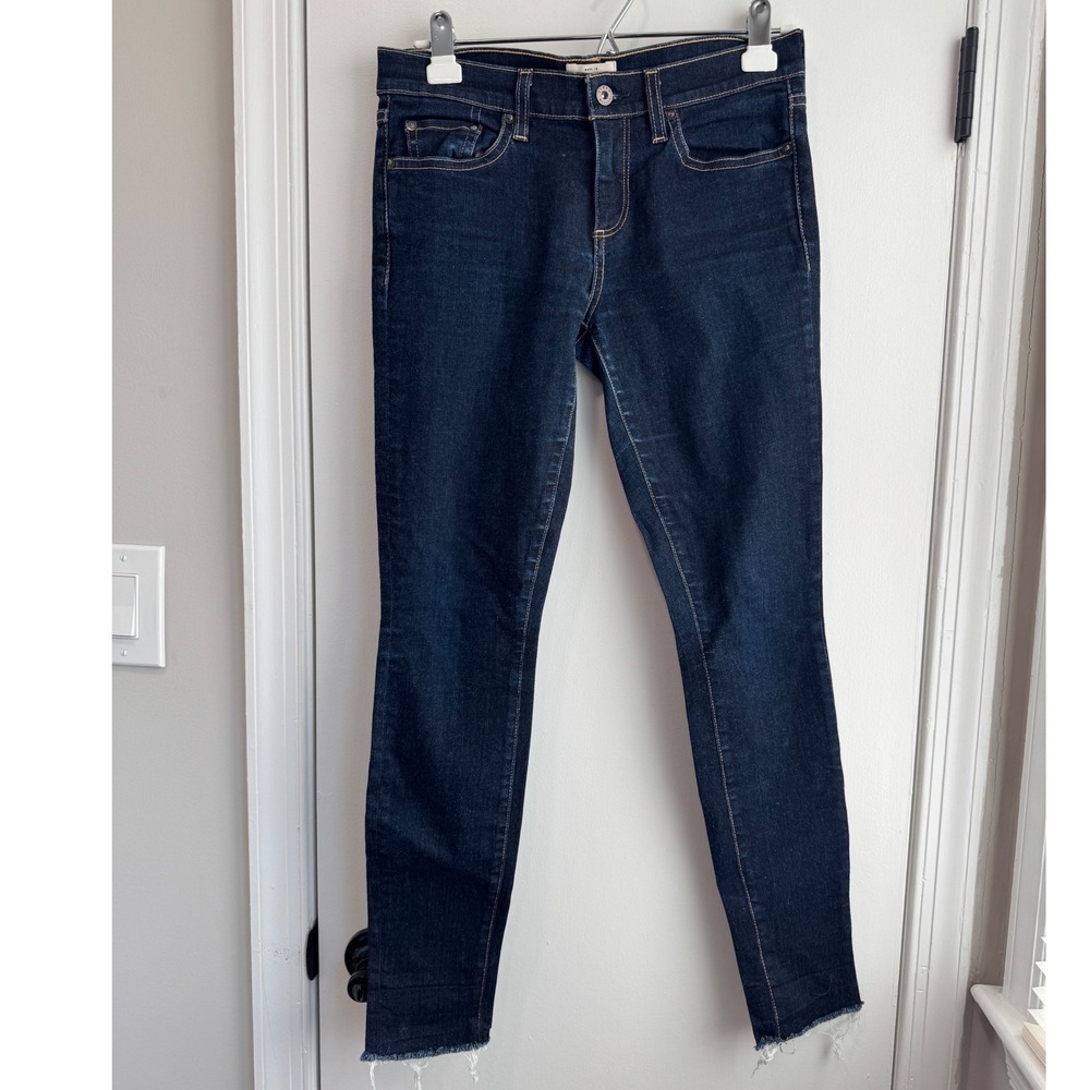 Simon Miller Knox W001 Skinny Jeans Dark Indigo Raw Hem Made in USA Size‎ 28